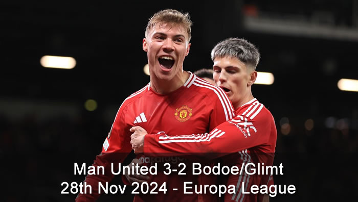 Man United 3-2 Bodoe/Glimt - Highlights - 28th Nov 2024 - Europa League