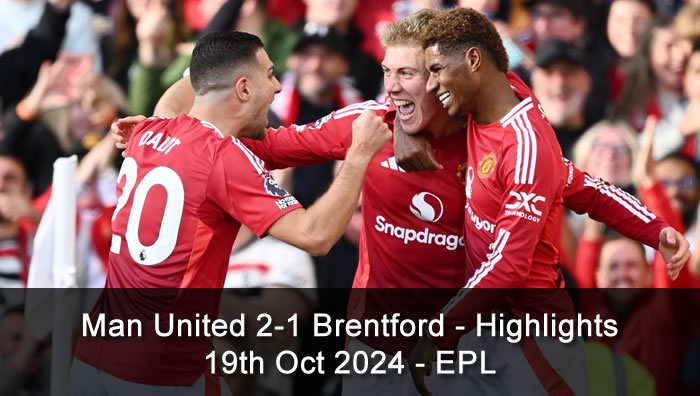 Man United 2-1 Brentford - Highlights - 19th Oct 2024 - EPL